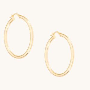 14k yellow gold Grand Tubetti Gold HOOP 30 mm(one hoop) from Catbird